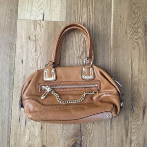 Michael Kors camel tan leather gold hardware bag